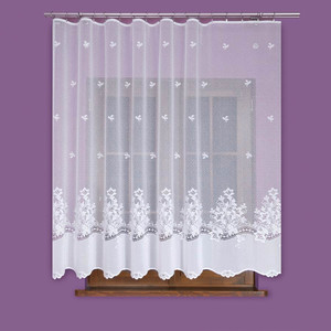Záclona žakarová biela farba výška 170 šírka 255 cm - cena za 1ks