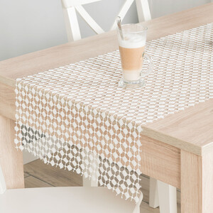 Krajková štóla s lurexom na stôl off white farba rozmer 40x140cm