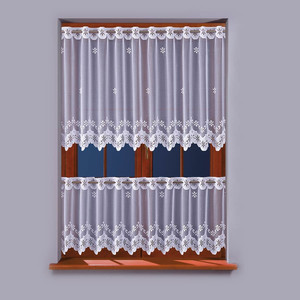 Záclona vitrážková žakárová výška 30 cm šírka 600 cm - cena za kus